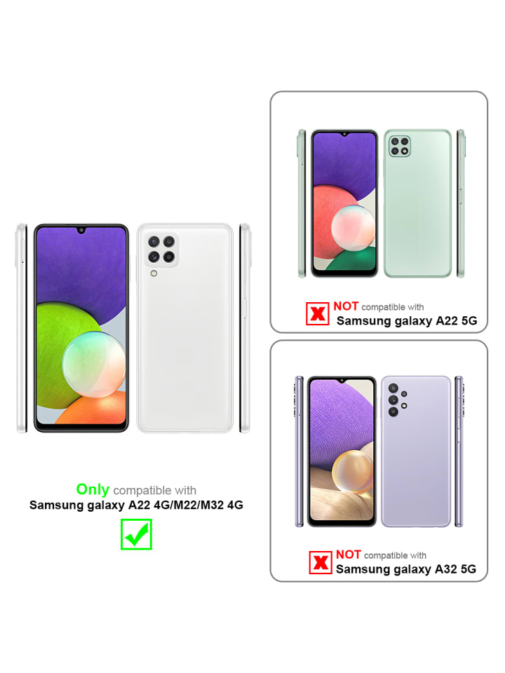 cadorabo Handykette für Samsung Galaxy A22 4G / M22 / M32 4G Hülle in LIQUID HELL GRÜN günstig kaufen onesize