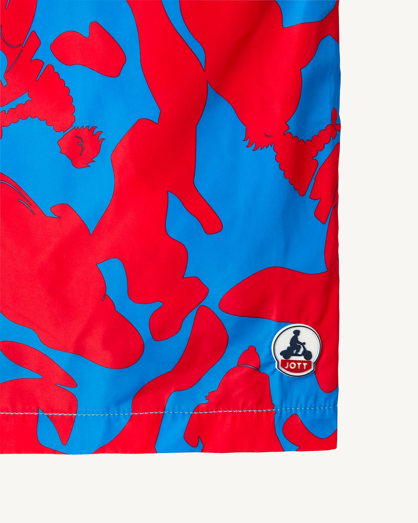 Short de bain Camo azur/Rouge intense Biarritz