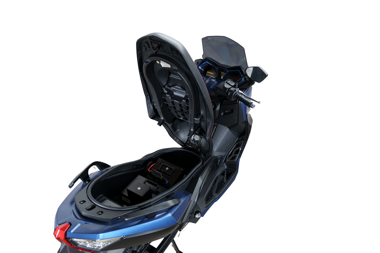 Stormborn Elektro-Motorrad ALEX R - 5kW Motor mit herausnehmbaren Akkus Mattblau / schwarz