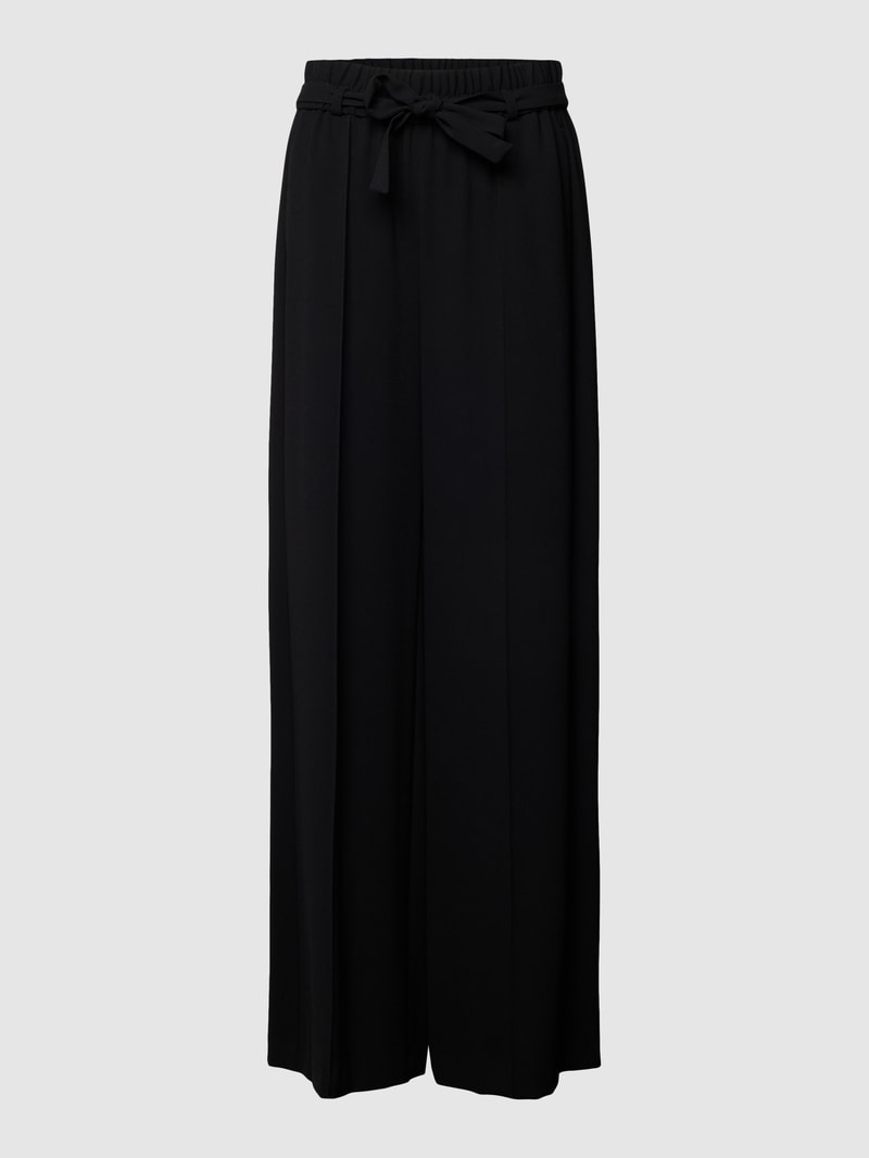 Stoffhose mit französischen Eingrifftaschen in schwarz