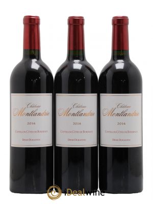 Castillon-Côtes-de-Bordeaux (Côtes-de-Castillon) Château Montlandrie 2016 - Lot de 3 Bouteilles