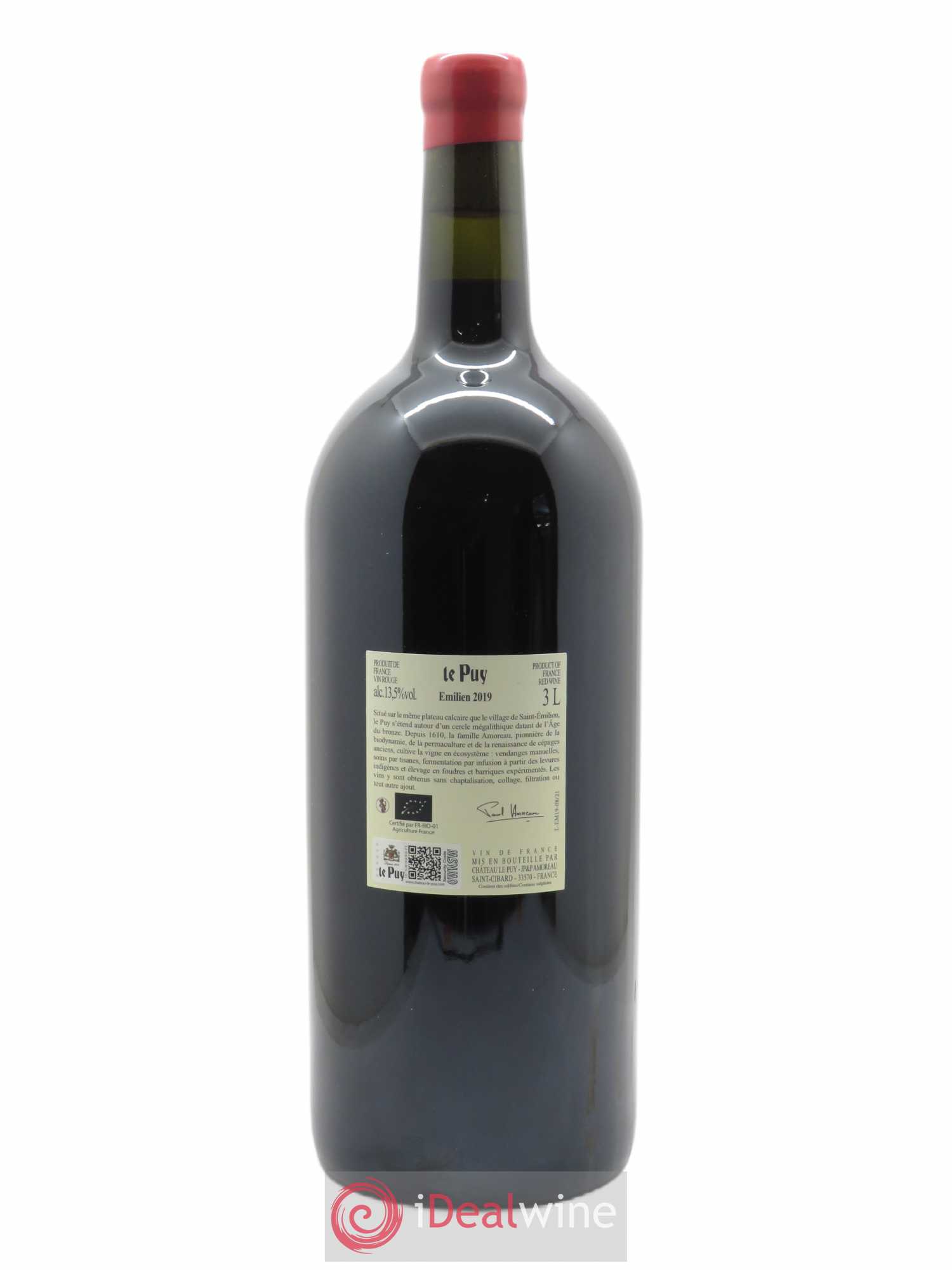 Le Puy - Cuvée Emilien  2019 - Lot de 1 Double-magnum