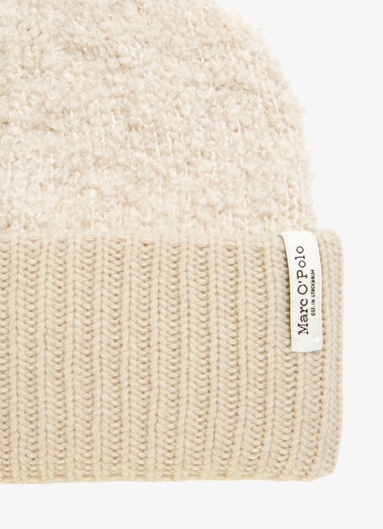 Marc O'Polo Fine-knitted beanie in wool blend