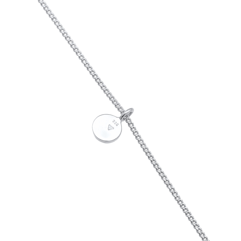 Elli Elli Collier Femmes choker cercle plaquette Coin géo en argent sterling 925 collier