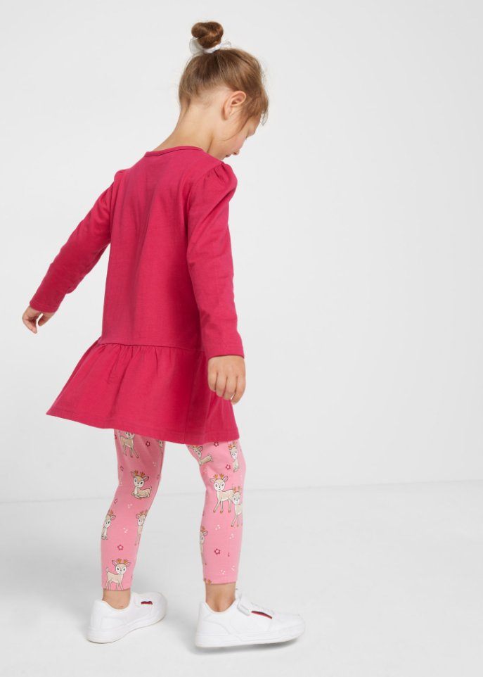 Mädchen Jerseykleid + Leggings (2tlg. Set)