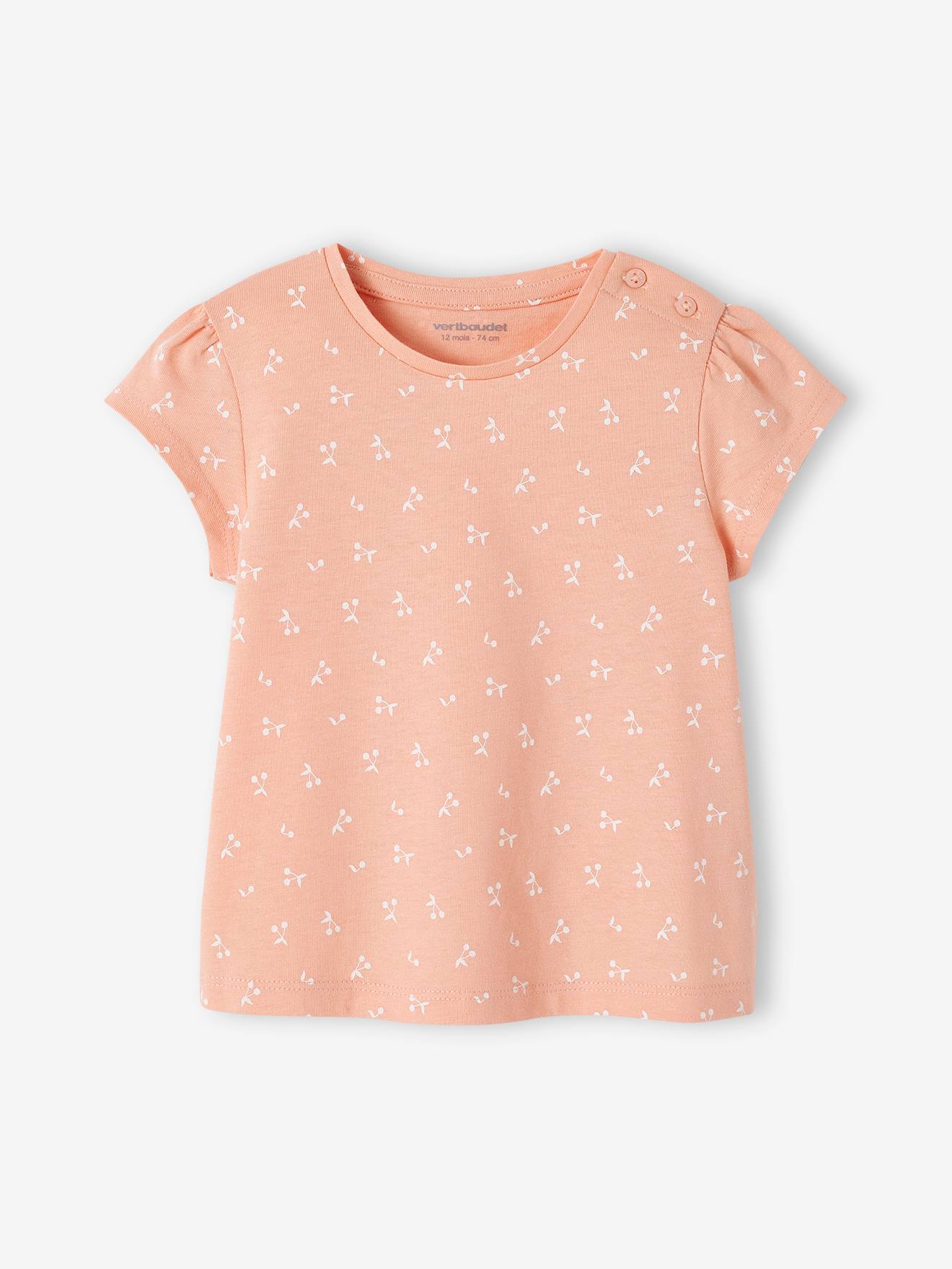 Vertbaudet 2er-Pack Baby T-Shirts BASIC Oeko-Tex - pack altrosa hello