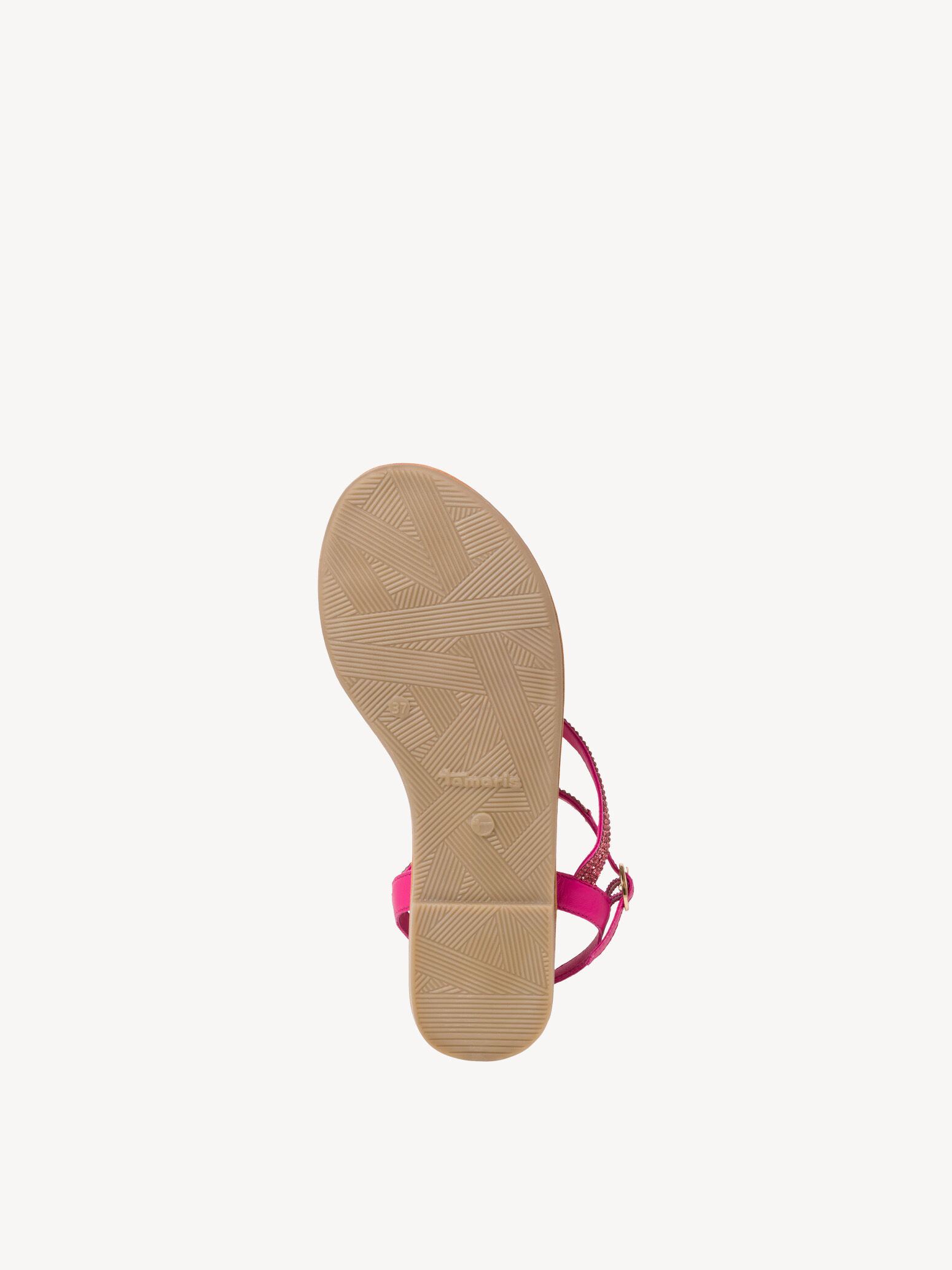 Sandale en cuir - rose fuchsia