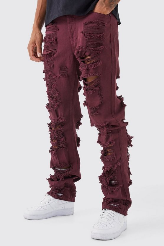 Tall lockere Jeans mit extremen Rissen