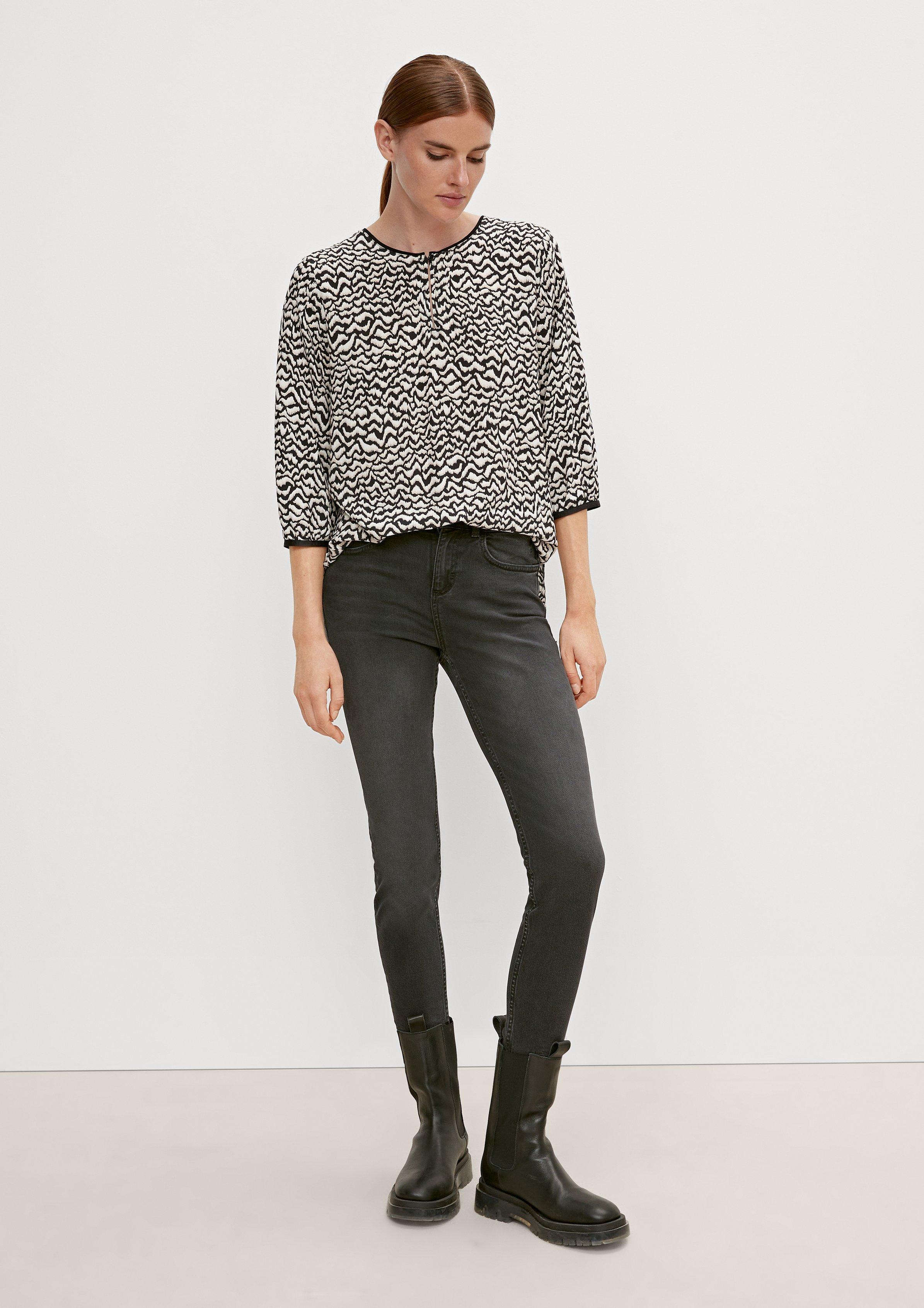 Skinny: Jeans mit Waschung - dunkelgrau