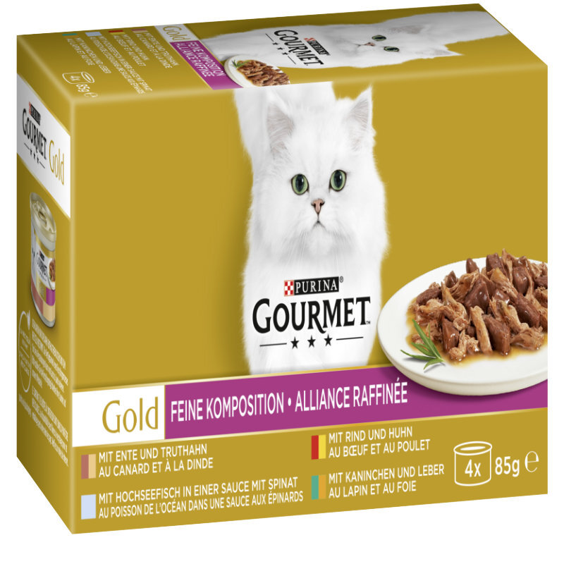 GOURMET Nassfutter GOURMET Gold Feine Komposition 4x85g