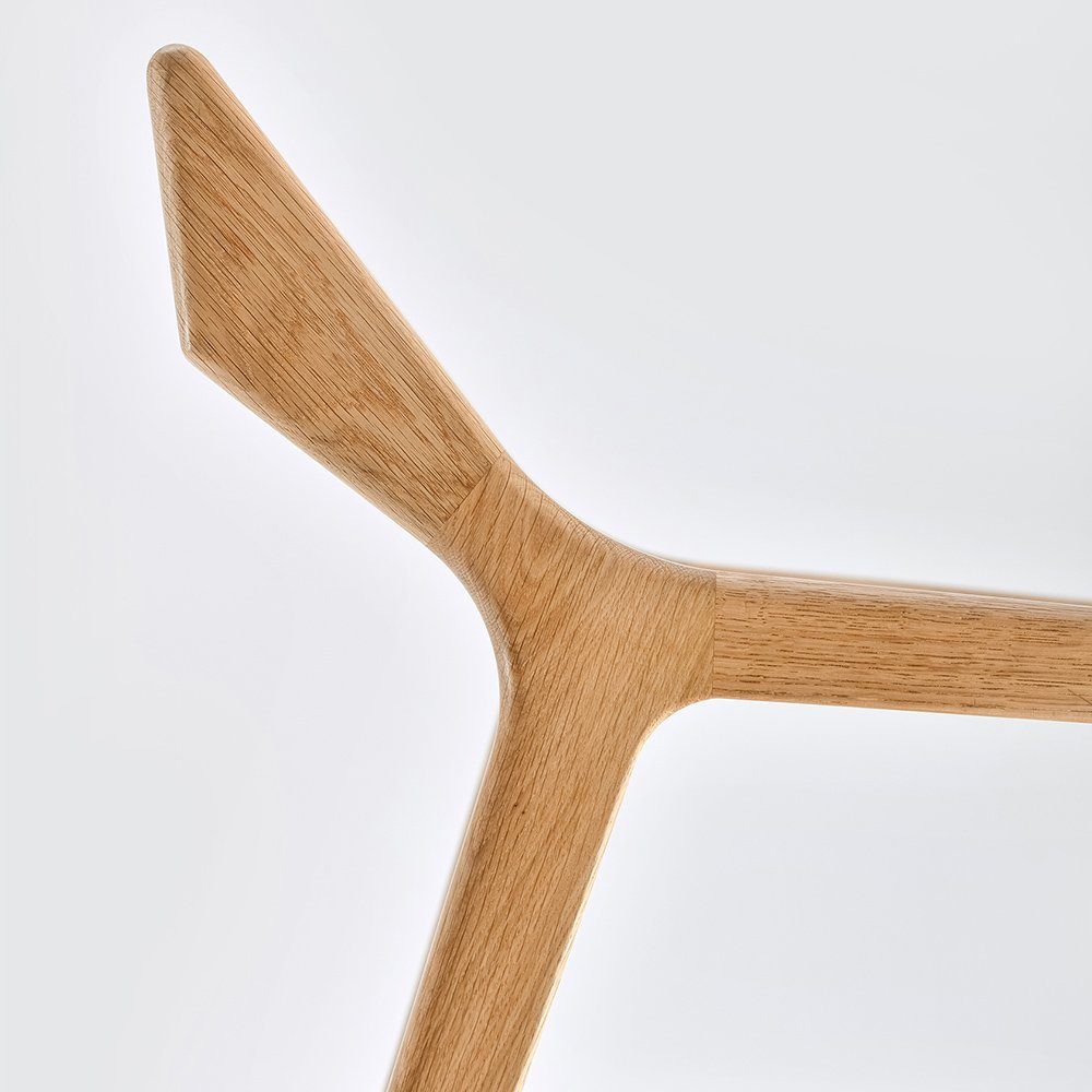 Mobello Stuhl Zeitloser Massiv Holz Designerstuhl, Bequemer Holzstuhl & Esszimmerstuhl, 52x53x80 cm