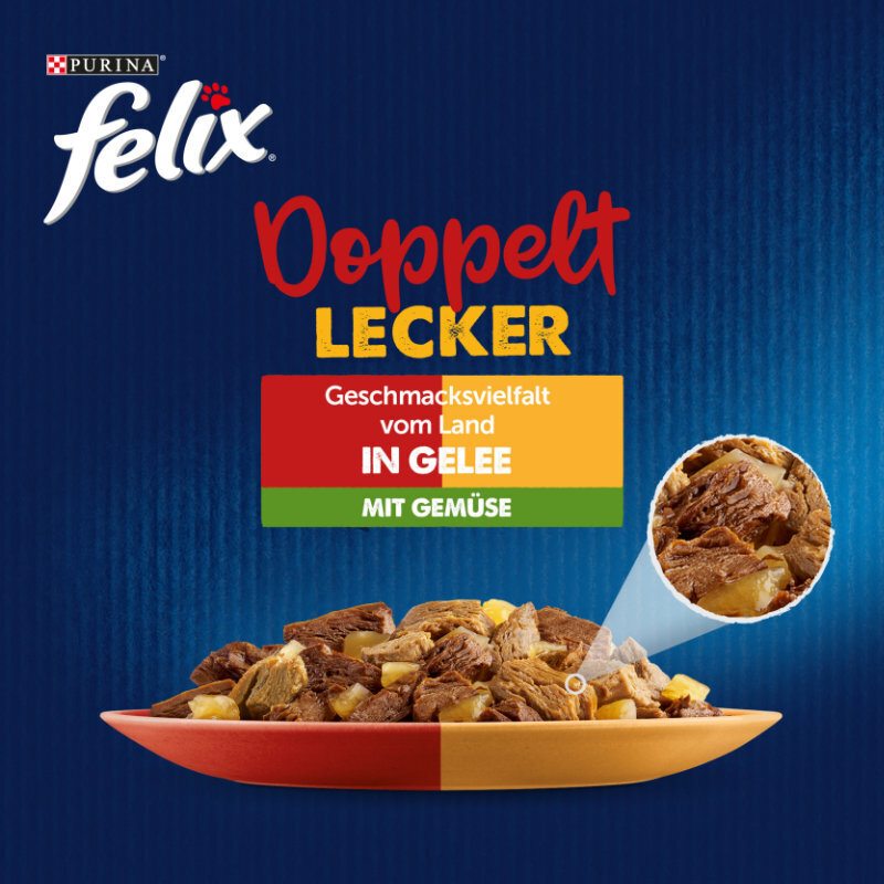 Felix Nassfutter Felix Doppelt Lecker 12x85g Geschmacksvielfalt mit Gemüse