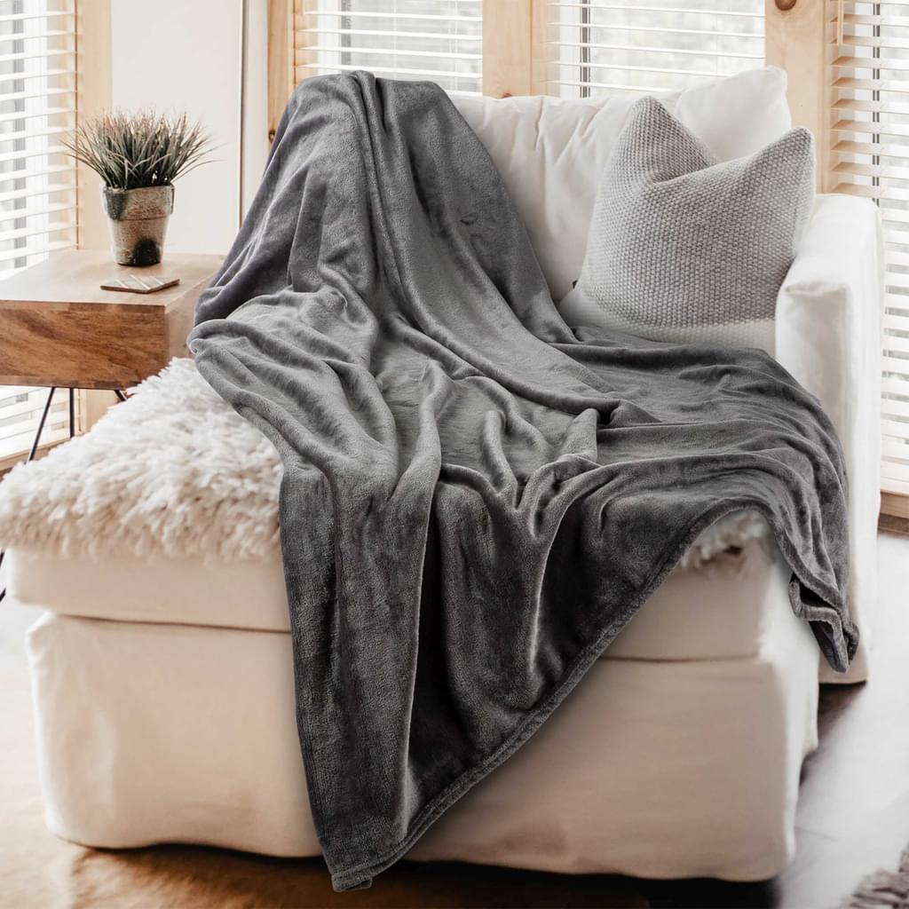 Ortho-Vital Cashmere-Decke 180x220 dunkelgrau