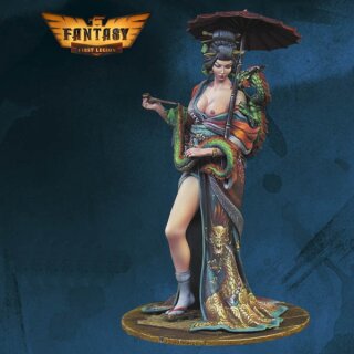 Eastern Woman with Dragon