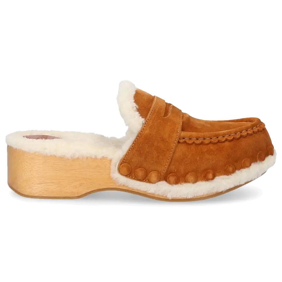 Chloé - Hausschuhe JOY Veloursleder - braun