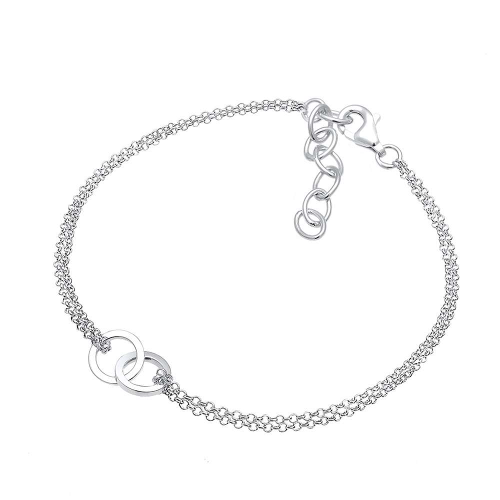 Elli Elli Bracelet Femmes cercle géo minimaliste en argent sterling 925 Bracelet