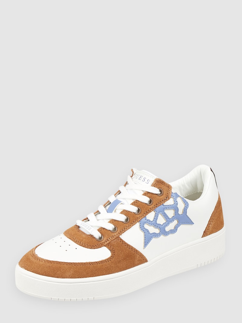 Sneaker aus Leder Modell 'Sidny' in cognac
