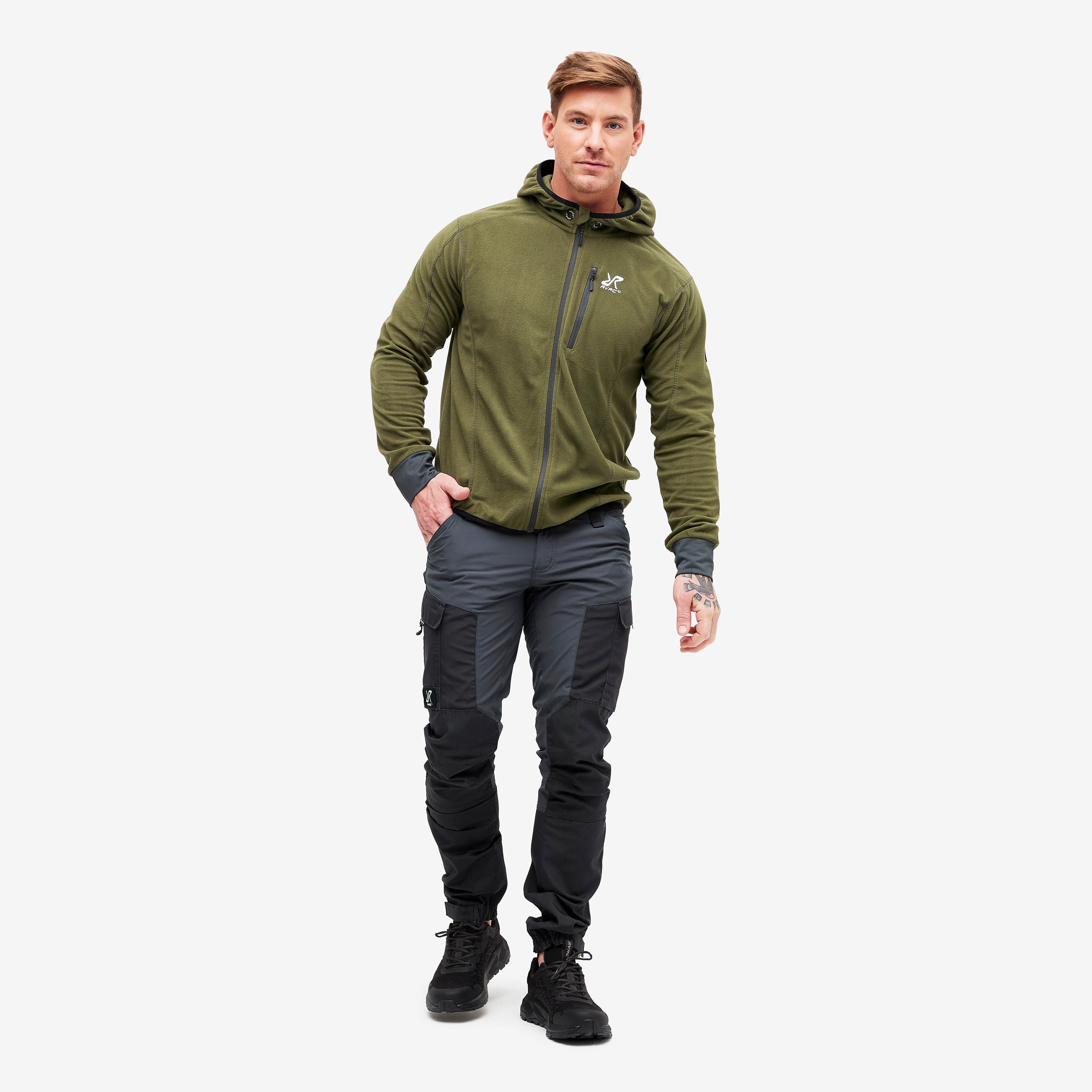 Trekker Hoodie Homme Dark Olive