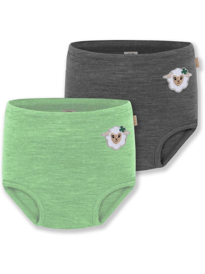 Normani Outdoor Sports 2er Pack Baby Merino Windelhose Tokoroa in Anthrazit/Grün günstig kaufen