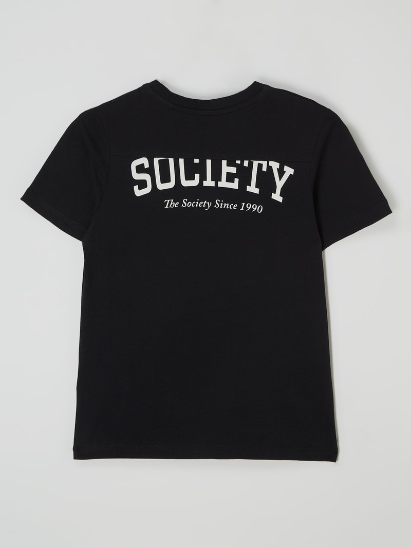 T-Shirt aus Baumwolle Modell 'Mash' in graphit