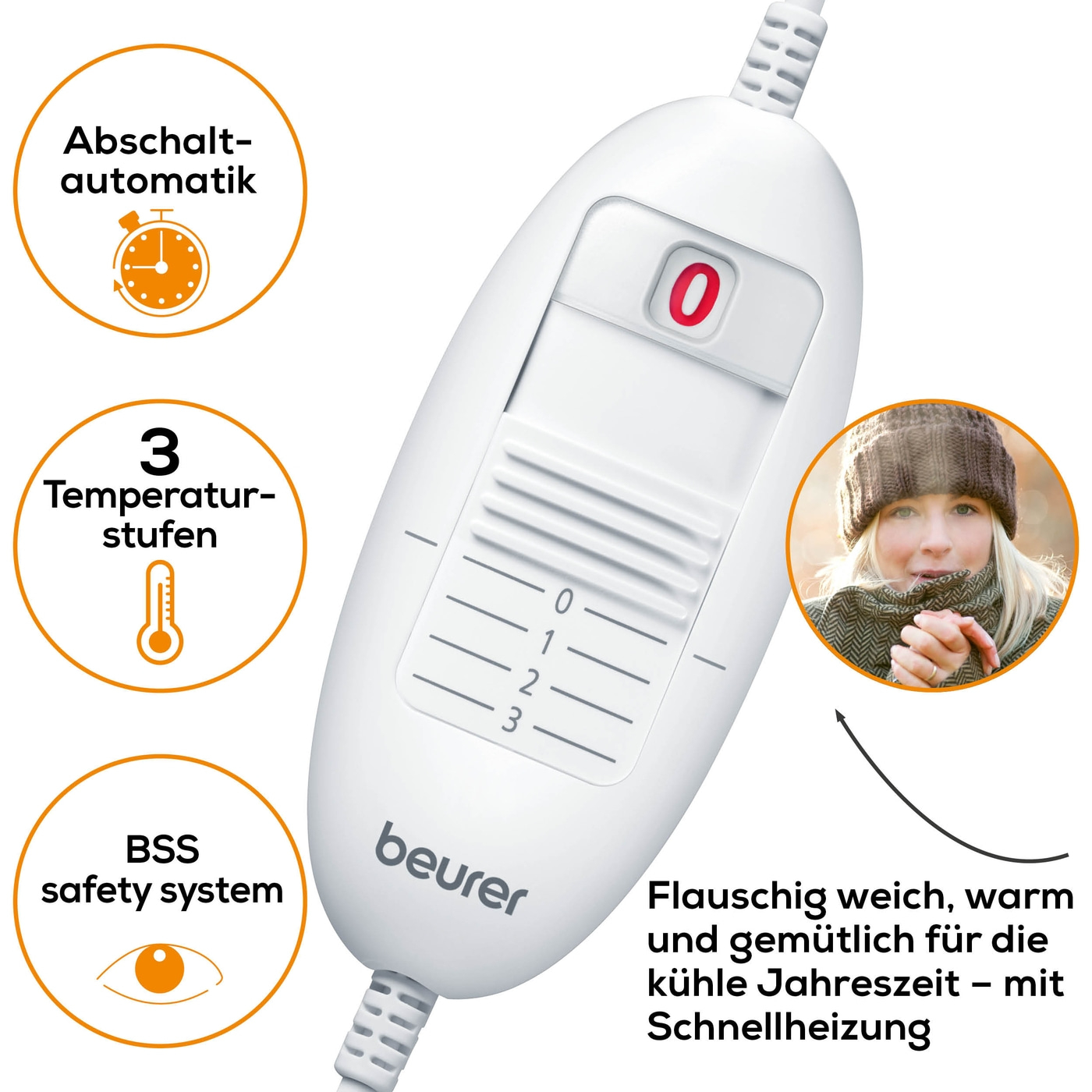 Beurer Schulter-/Nacken-Heizkissen HK 54 Cosy-Wohltuende Wärme im Schulter- und Nackenbereich