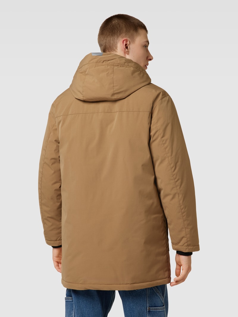 Parka mit abenhmbarer Kapuze in beige
