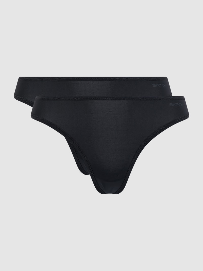 String aus Mikrofaser im 2er-Pack in schwarz