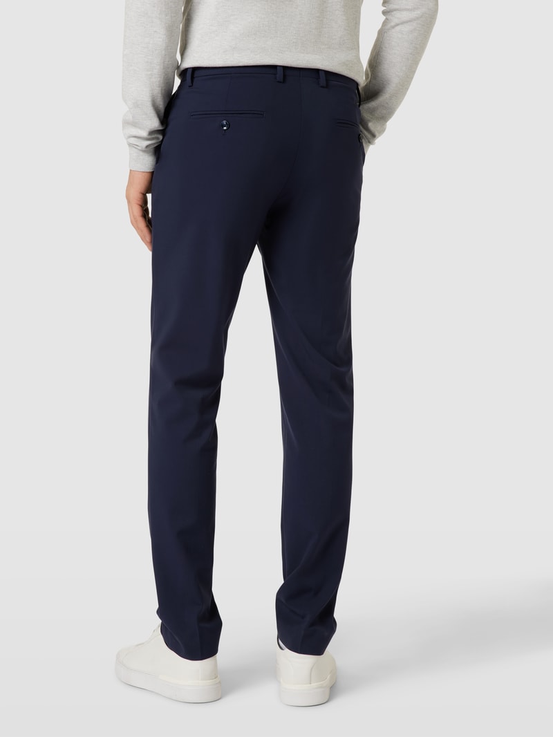 Slim Fit Anzughose mit Eingrifftaschen Modell 'brasilia' in marineblau