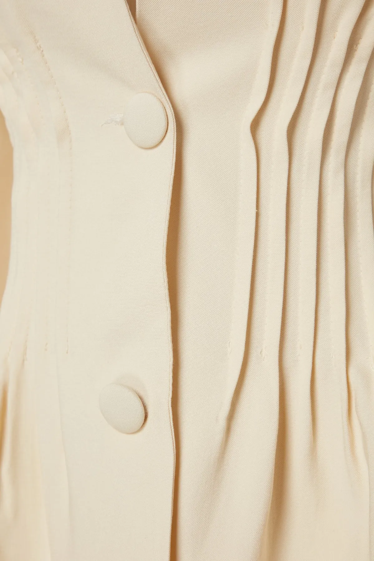 Trendyol Modest  X Kevser Sarıoğlu Beige gerippte, detaillierte Webjacke TCLSS23CK00002