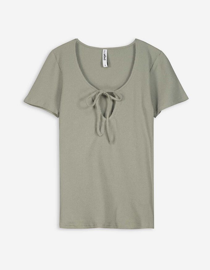 T-Shirt - Schlüsselloch-Ausschnitt