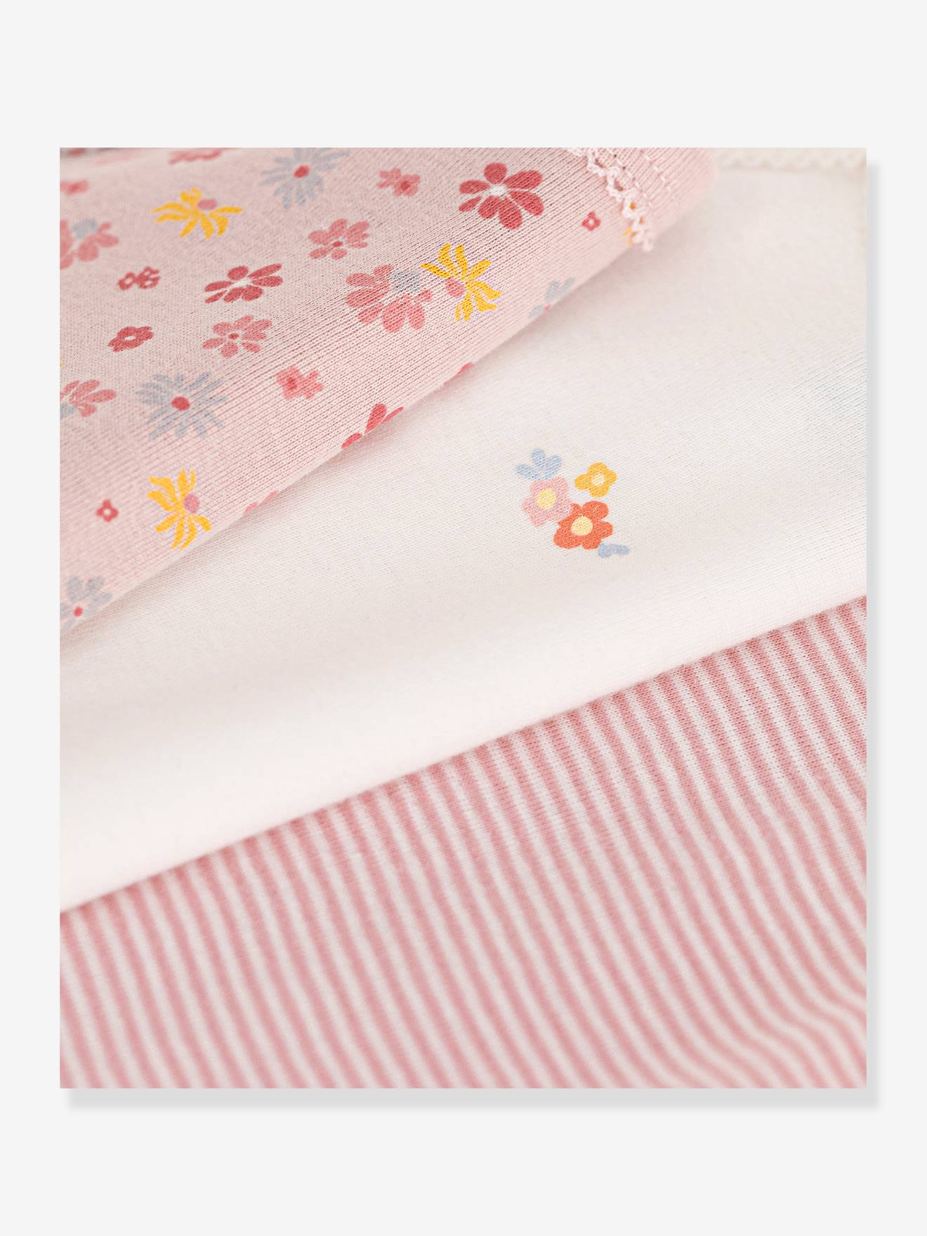 Petit Bateau 3er-Pack Baby Trägerbodys PETIT BATEAU - hellrosa