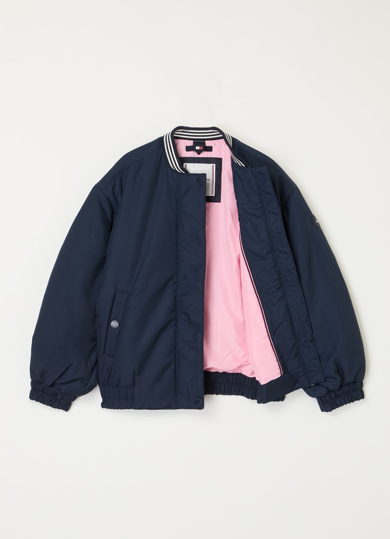 Pikowana kurtka typu bomber Tommy Hilfiger z nadrukowanym logo