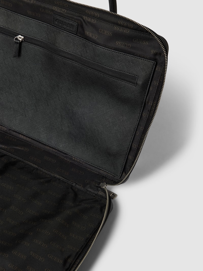 Laptoptasche mit Label-Applikation in schwarz