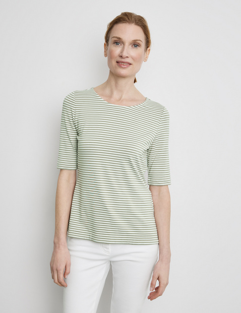 Geringeltes Halbarmshirt