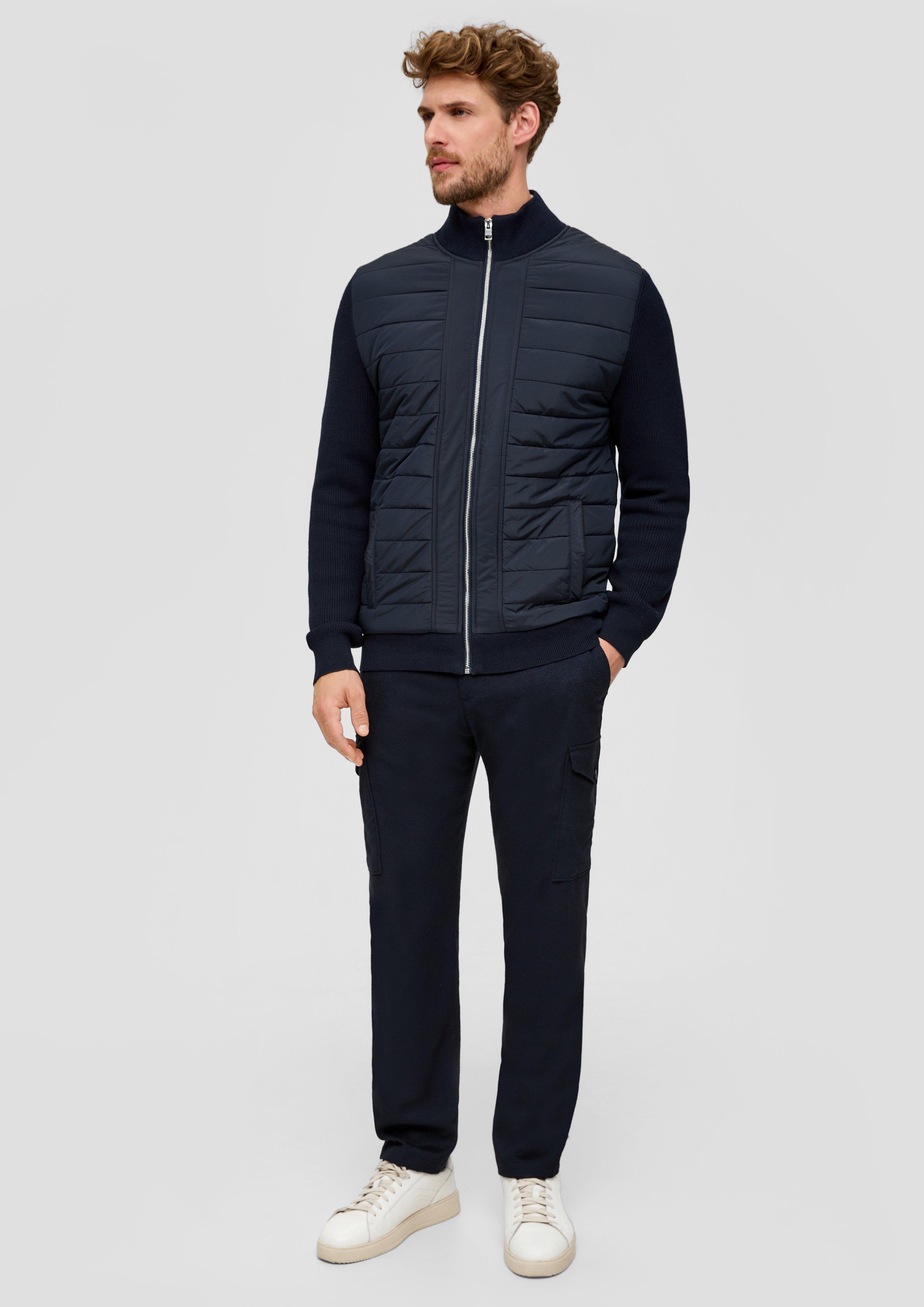 Strickjacke mit Stepp-Vorderteil  2134604-5978