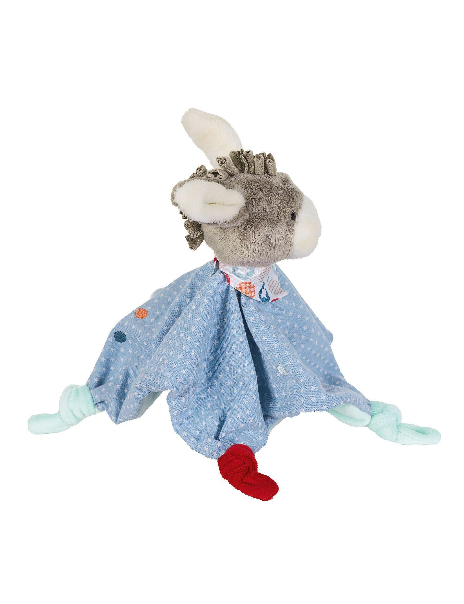 Schmusetuch Esel Emmi in Hellblau, 32 cm