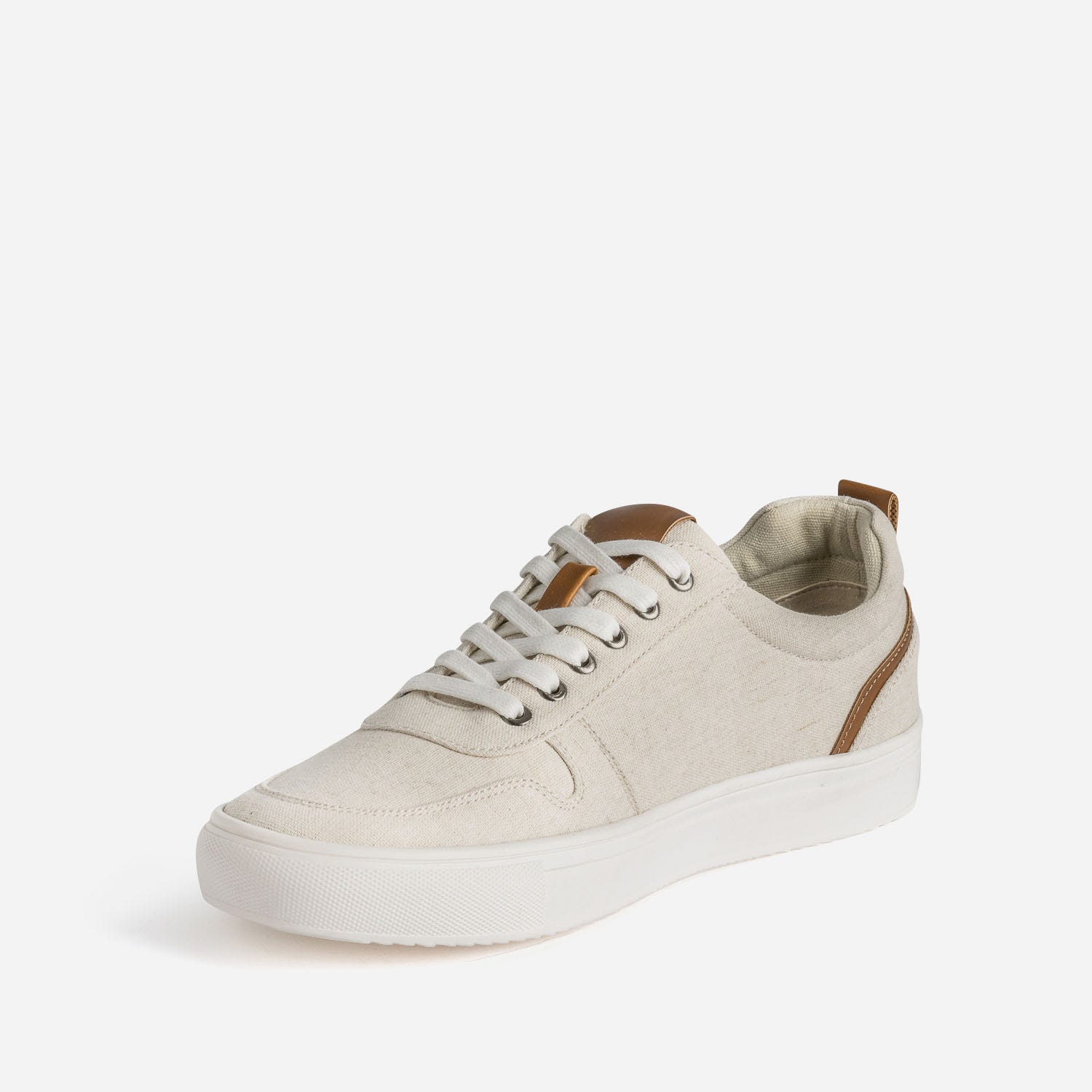 Tennis beige chiné en textile