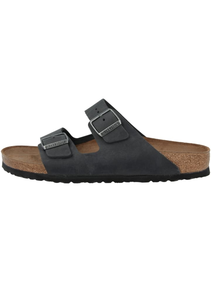 Birkenstock Sandale Arizona Nubukleder schmal in schwarz günstig kaufen 38
