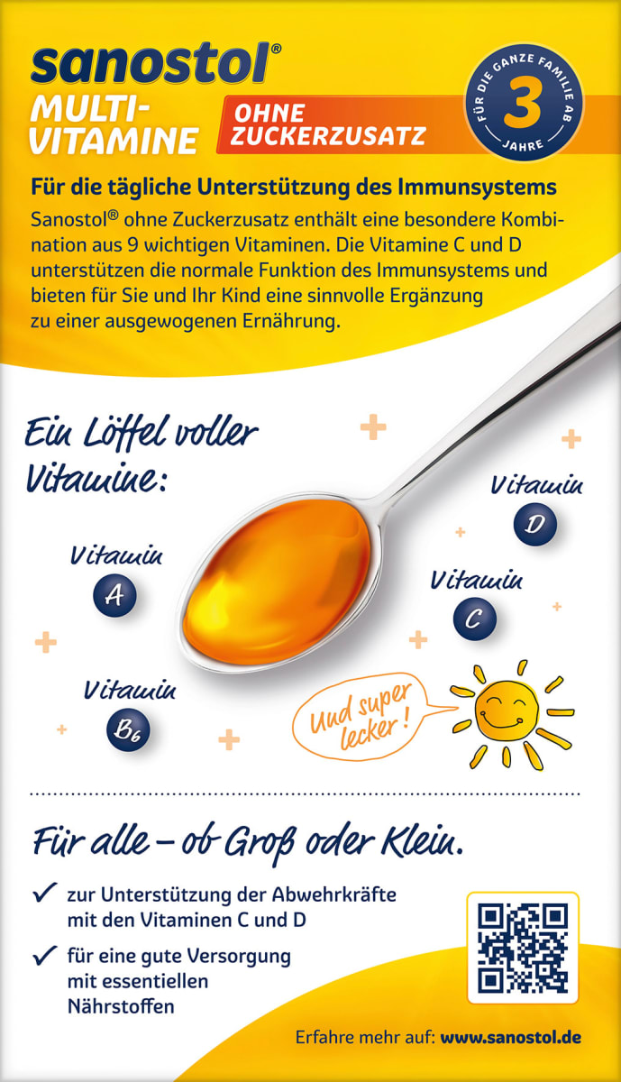 Multi-Vitamine ohne Zuckerzusatz, 230 ml