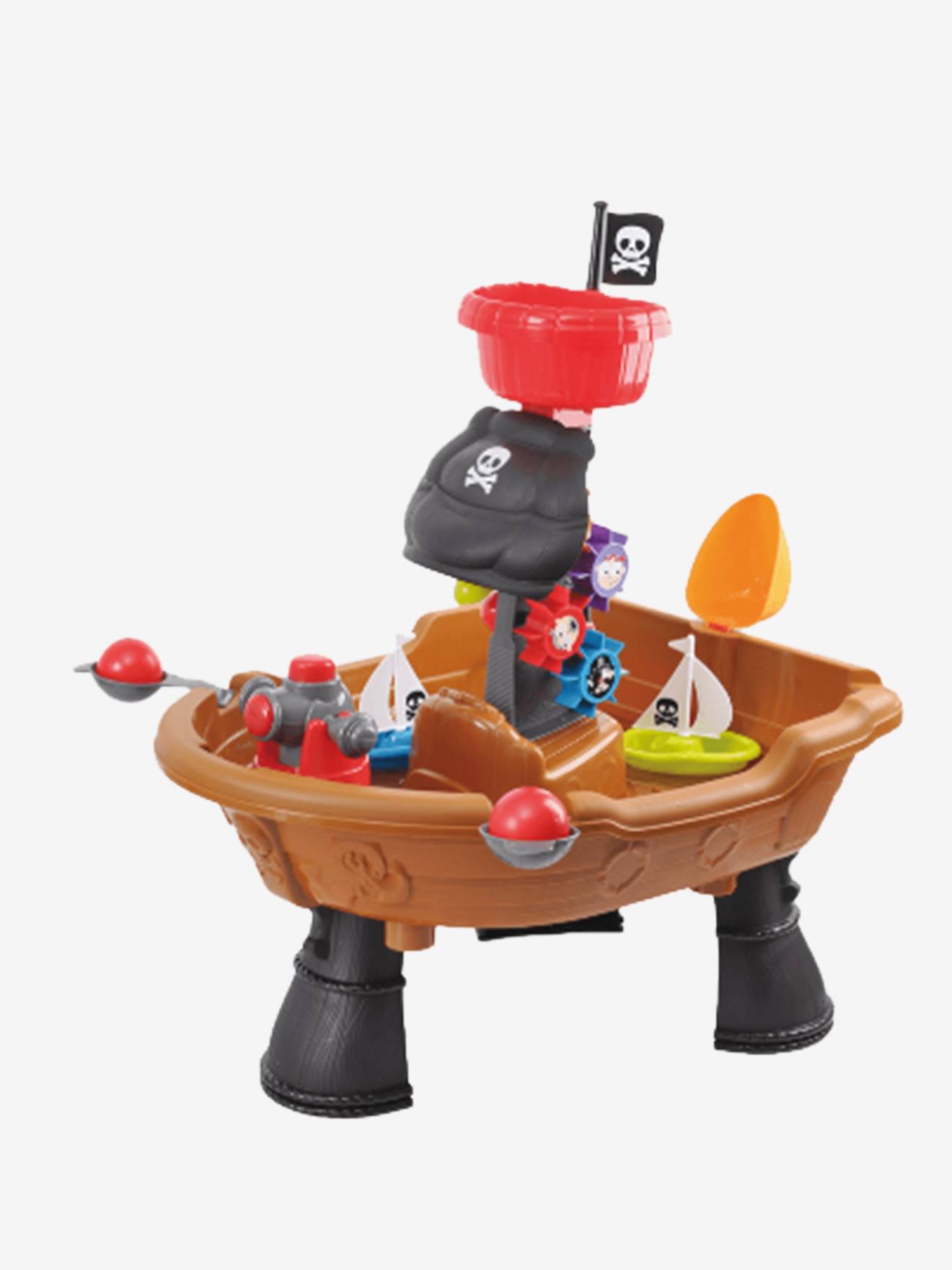 Table d'eau bateau pirate marron