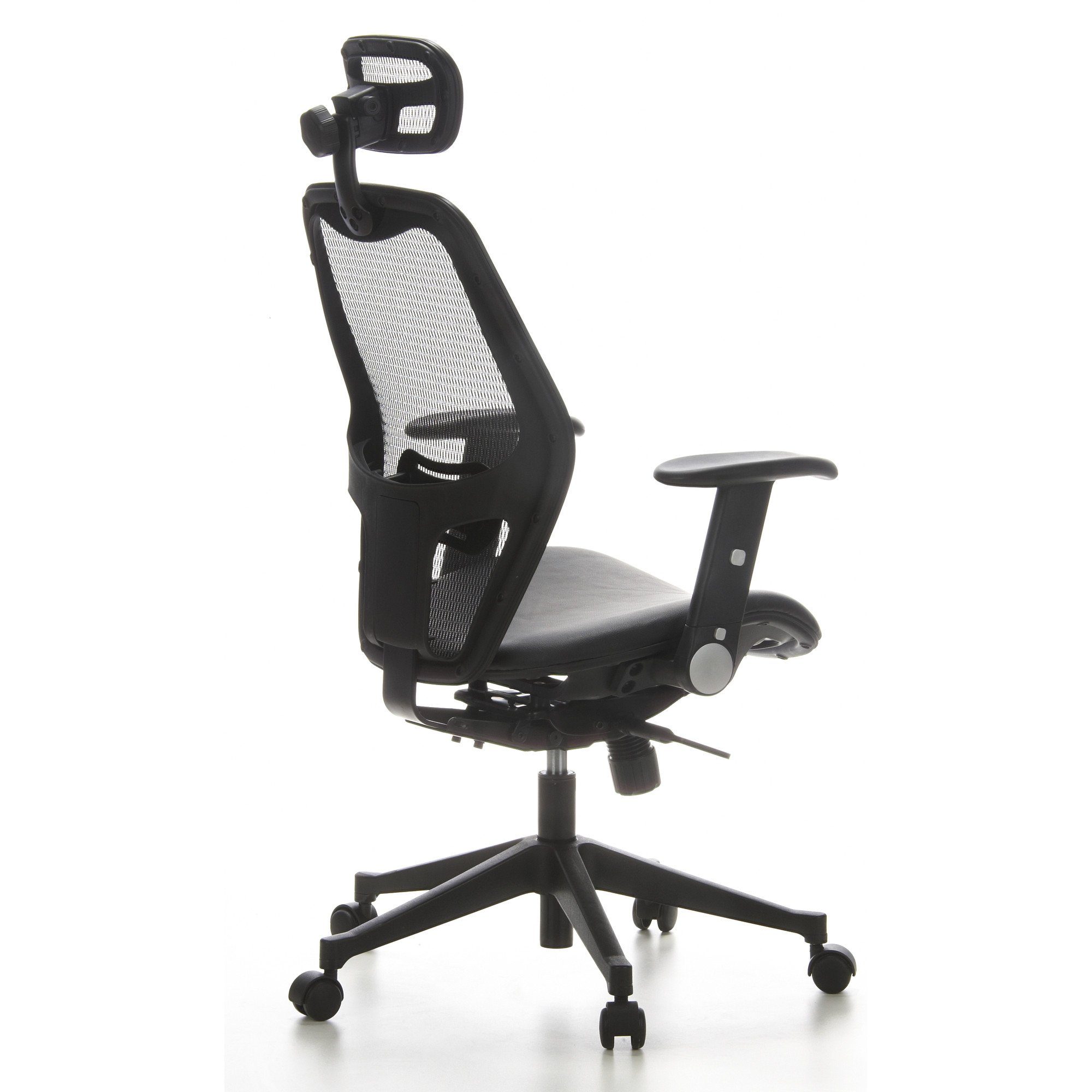 hjh OFFICE Drehstuhl Profi Bürostuhl AIR-PORT Netzstoff/Leder (1 St), Schreibtischstuhl ergonomisch