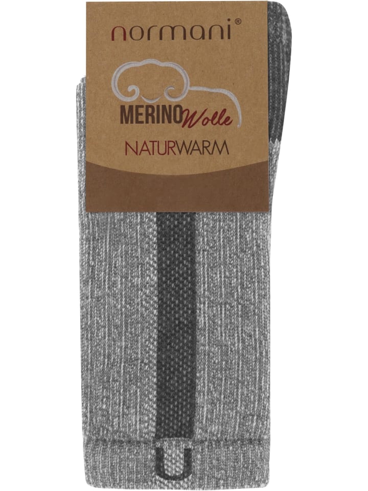 normani 2 Paar Merino Wander- und Arbeitssocken Nowra in Schwarz/Anthrazit günstig kaufen