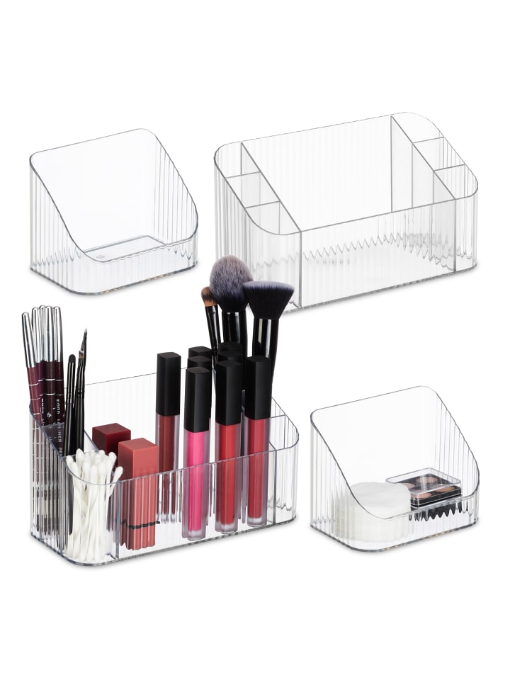 relaxdays 2 x Kosmetik Organizer in Transparent günstig kaufen onesize
