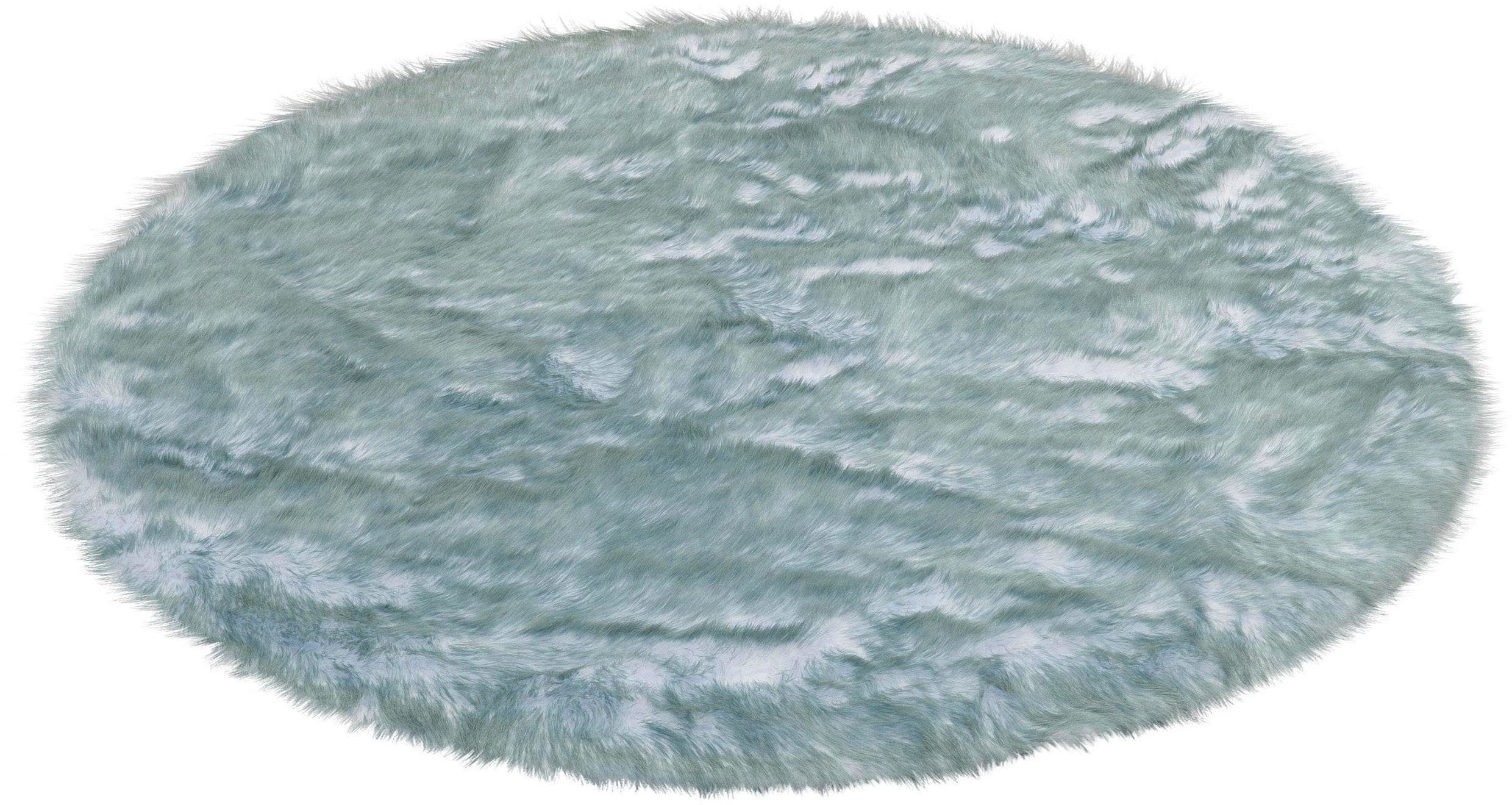 Fellteppich Sammo, my home, rund, Höhe: 60 mm, Kunstfell, leuchtende Farben, besonders weich, echter Kuschelteppich