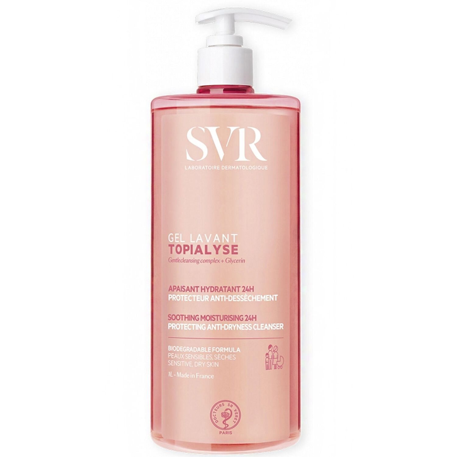 SVR Topialyse Gel Lavant Apaisant, Hydratant, Protecteur Anti-Dessèchement 1000 ml