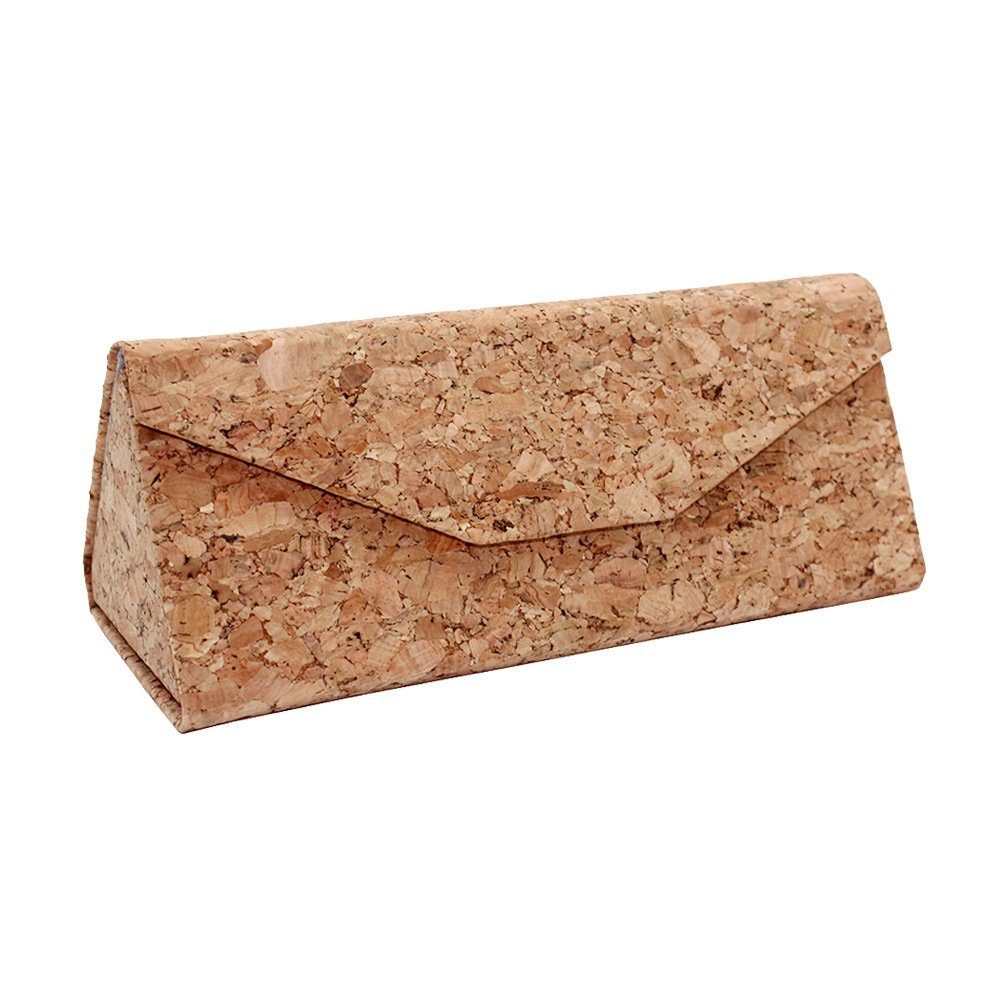Tian Dee Brillenetui Brillenetui, umweltfreundlich, Naturkork, Sonnenbrillenbox, faltbar