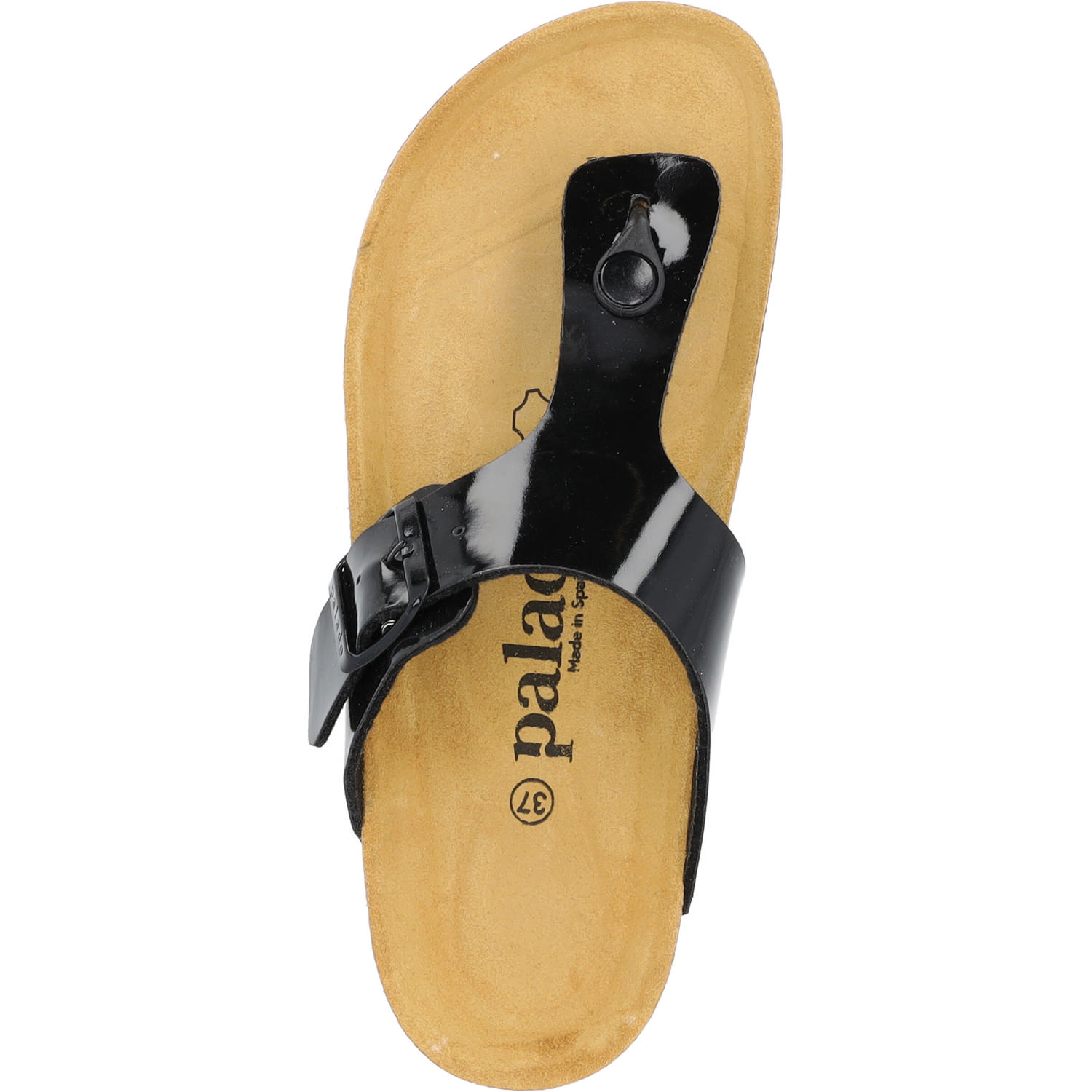 Palado Kos PL Lack, Zehentrenner, Damen, Schwarz