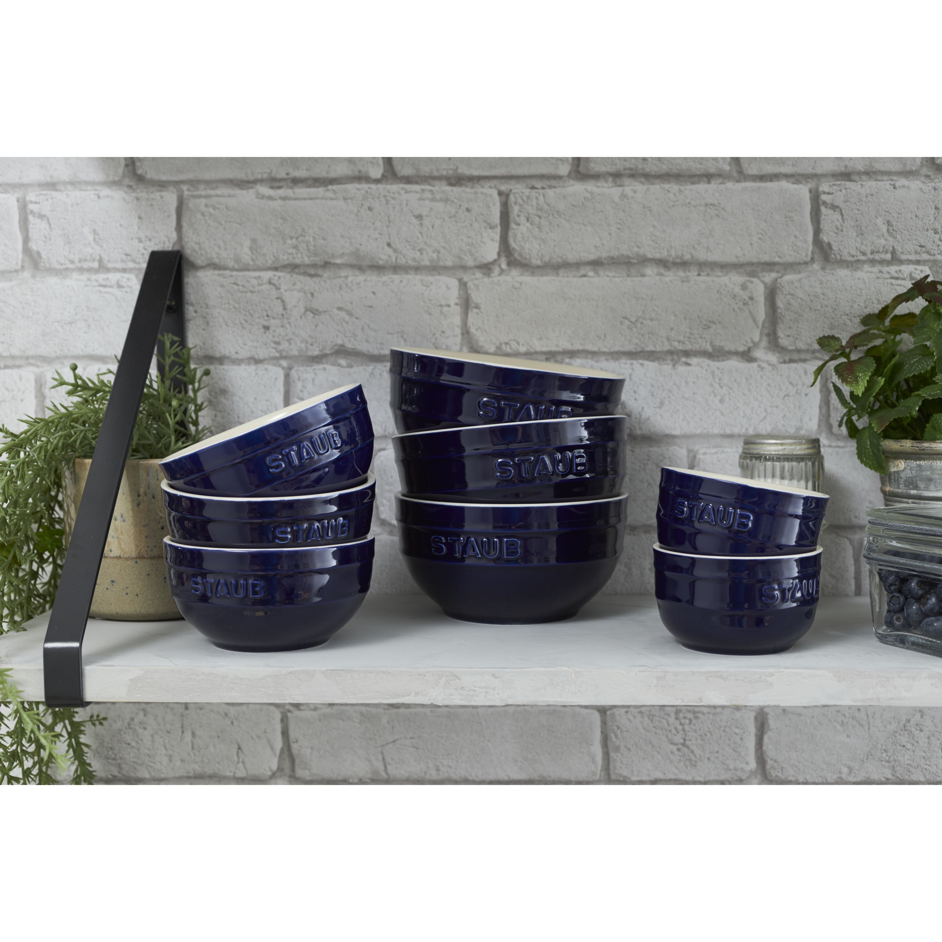 Schüssel 14 cm, Keramik, Dunkelblau
