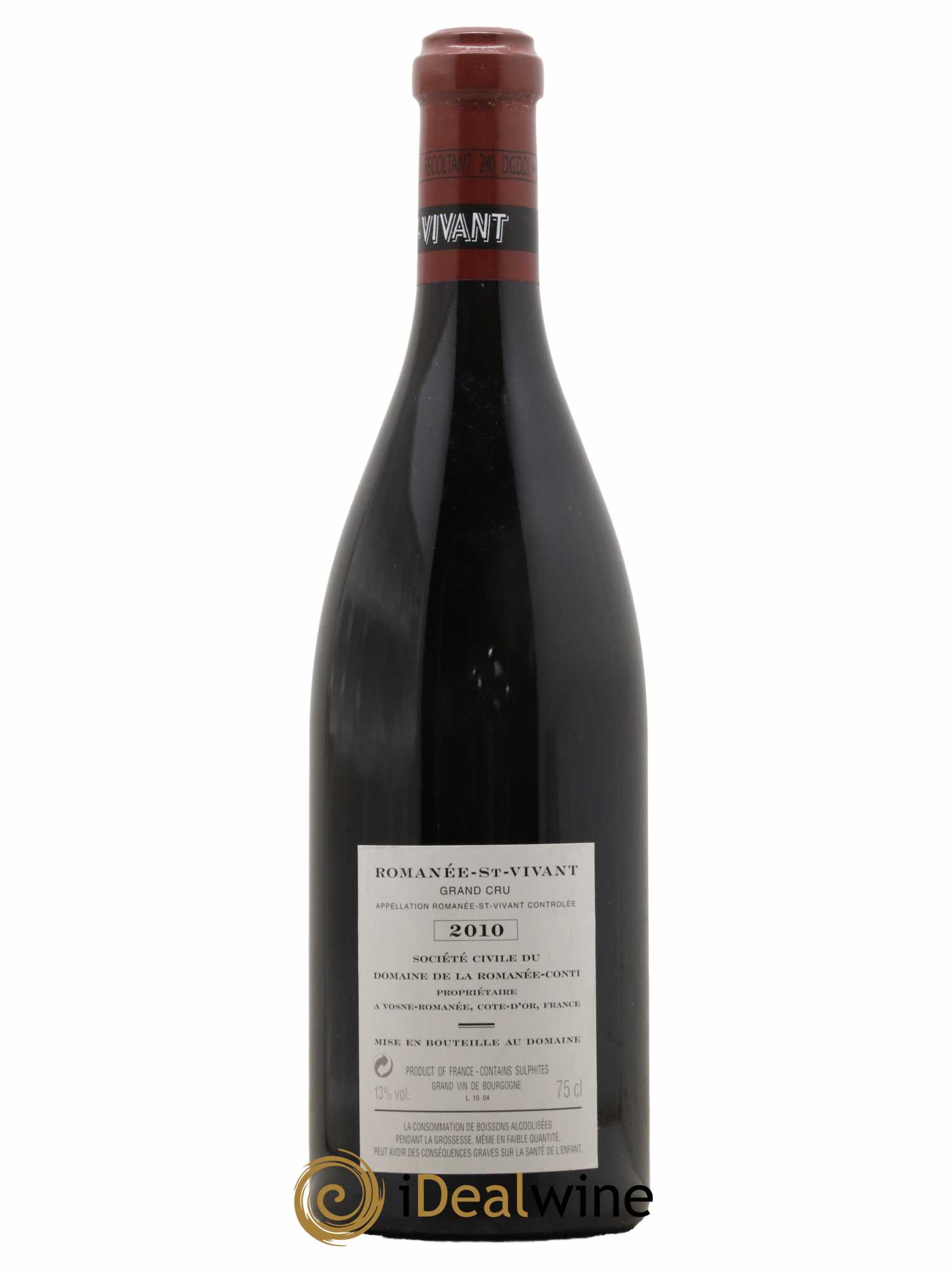 Romanée-Saint-Vivant Grand Cru Domaine de la Romanée-Conti  2010 - Lot de 1 Bouteille