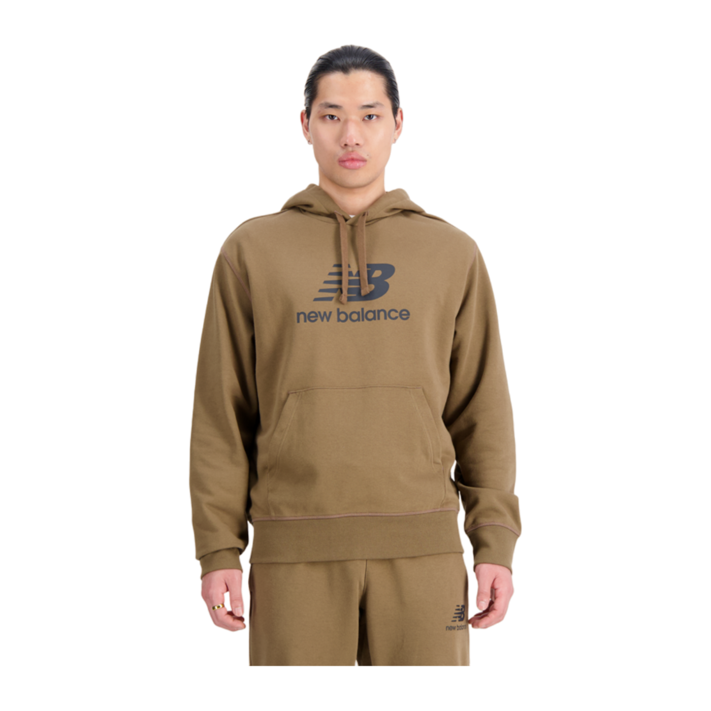 New Balance Essentials Stacked Logo Hoody Schwarz